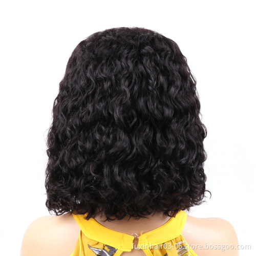 Glueless Water Wave Human Hair Hd Lace Frontal Wigs Waterwave Full Lace Wig Kinky Curly Human Hair Wig Short Bob Ombre Mongolian